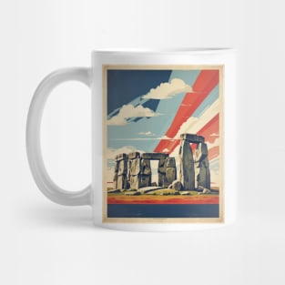 Stonehenge Wiltshire United Kingdom Vintage Travel Tourism Poster Art Mug